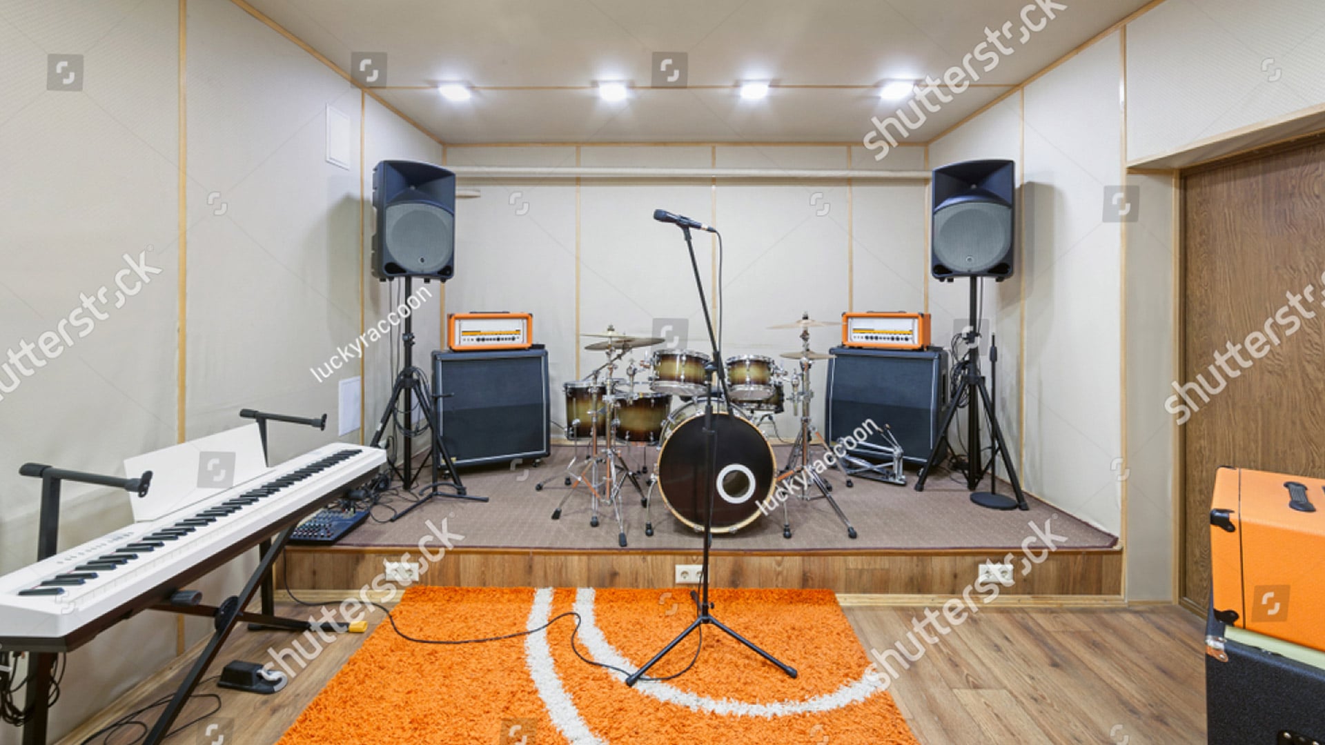 Studio mit Musikinstrumenten_ MIPPA Musikschule Online Anmelden 